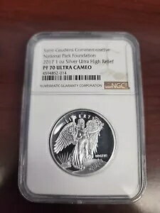 2017 ウイングド リバティ国立公園財団 1 オンス シルバー NGC Pf 70 ウルトラ カメオ