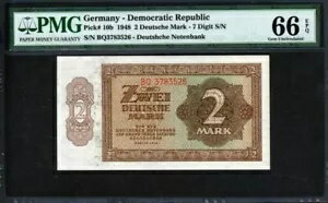 ɥ̱޵İ 1948 2 ɥĥޥ륯P10bPMG 66 EPQ GEM UNC
