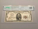 1929年 $10 アクロン国立銀行 アクロン ペンシルベニア タイプ 2 Ch 9364 PMG VF 30 紙幣