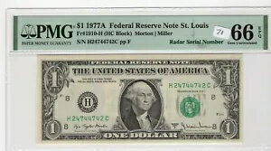 $1 1977A FRN Fr# 1910-H HC ֥å PMG UNC 66 EPQ 졼 ꥢ ȥ륤