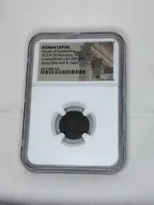  󥹥ƥΥβ AD330-340 BI Nummus Roma/She-wolf & Twins- NGC