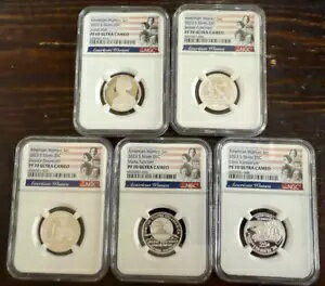 2023 S シルバー アメリカン レディース クォーター プルーフ セット ALL NGC PF 69 ウルトラ カメオ ボーナス