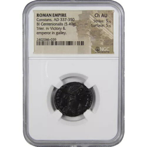 AD 337-350 Constans Centenionalis CH AU NGC  SKU:I1956