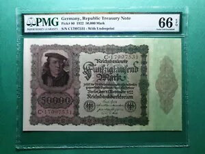 1922 ɥĶ¹ȥ쥸㡼Ρ 50000 ޡ P# 80 PMG 66 EPQ GEM UNC