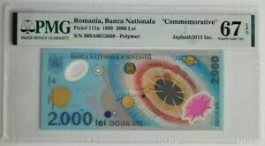 1999 ルーマニア国立銀行 2000 レイ記念ピック# 111a PMG 67