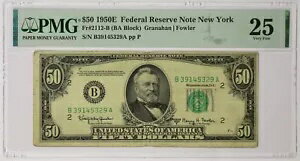 FR 2112-B 1950-E $50 Ϣˮ˥塼衼 PMG VF 25