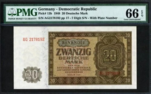 ɥ̱޵İ 1948 20 ɥĥޥ륯P13bPMG 66 EPQ GEM UNC