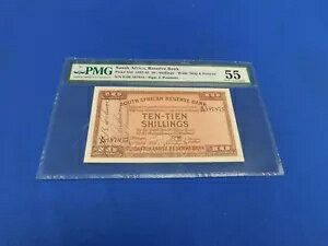 南アフリカ準備銀行 10 シリング紙幣 PMG 55 ピック 82 d (516)