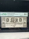 SASA 1837-39 ウォシュテノーのミラーズ銀行 $1 ミシガン州アナーバー PMG UNC 64 Epq