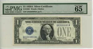 1928A $1 С Fr# 1601 QA ֥å PMG Gem65 EPQ