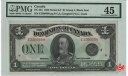 1923 カナダ銀行 $1 ブラック シール グループ 4 E330000098 - PMG EF45 --