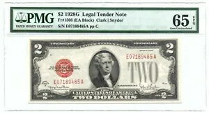 ƹ 1928-G 2 ɥˡ̲߻ʾ FR# 1508 (EA ֥å) PMG-65EPQ