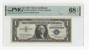 1957 ǯ $1 1619 (JA ֥å) - PMG 68 EPQ