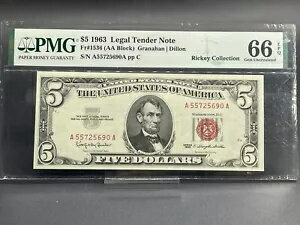 1963 ǯ $5 ˡ̲߻ʾ 1536 (AA ֥å) PMG MS 66 ꥢ A55725690A (åɥ)