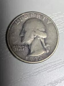 1934 DDO ワシントン シルバー クォーター エラー 良好な状態 既知の品種