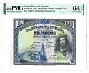 スペイン: Banco de Espana 1000 Pesetas 15.8.1928 Pick 78a PMG Choice Unc. 64 EPQ.