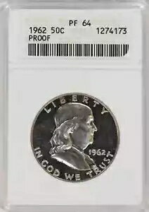 1962 ハーフダラーズ フランクリン ANACS PR-64