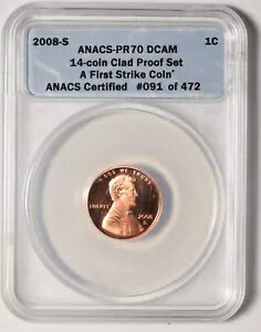 2008-S リンカーン セント ANACS PR-70 DCA