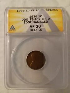 1936 Lincoln Wheat Cent FS-102 Die 2 VF-20 Details, Edge Damaged, Slab Abrasions商品について組成 銅認証番号 7179932カラーBNストライク型ビジネスグレードVF20詳細認証ANACS額面スモールセント循環/非循環 循環コインリンカーン小麦1936年造幣局の所在地 フィラデルフィア製造国/地域 米国バラエティ二重ダイ表 FS-102注意事項※以下の注意事項をご理解のうえ、ご購入ください■ 鑑定済みコイン・紙幣について各種コイン・紙幣の鑑定機関（NGC、PCGS、PMGなど）は、収集品の真贋鑑定およびグレーディングを行う専門機関です。鑑定後の商品は、専用ケース（スラブ）に封入され、状態を示すグレードが付与されます。■ グレードについてグレードはコイン・紙幣自体の状態を評価するものであり、ケース自体の品質や状態を保証するものではありません。製造・輸送時の影響により、以下のような状態が発生する場合がございます。- 軽微なスレ傷・拭き傷（特に光の角度で見えるもの）- ケース内部のホコリ・小さな異物（鑑定機関の検品基準を満たしている場合）- ラベルのズレ・わずかな傾きこれらは鑑定機関の基準内であり、返品・交換の対象とはなりませんのでご了承ください。■ ラベルの種類について各鑑定機関では、コイン・紙幣の状態や鑑定の結果に応じて異なるラベルが付与されます。- 通常ラベル（Standard/Regular）：一般的なグレード付き鑑定済みコイン・紙幣- オーセンティック（Authentic）：グレードなしで真贋のみ保証- 詳細グレード（Details）：クリーニング跡やエッジのダメージがあるが本物と認定- 特別ラベル（Special Label）：記念版や特定のデザインの限定ラベル - 例：NGC「Early Releases」「First Releases」、PCGS「First Strike」 などグレードやラベルの種類は、商品画像および説明文をご確認のうえ、ご購入ください。■ 在庫状況について当店の商品は海外から取り寄せております。ご購入のタイミングによっては在庫切れとなる場合がございます。その際はご連絡のうえ、ご注文をキャンセルさせていただく場合がございますので、あらかじめご了承ください。■ ご注文後のキャンセルについてご注文と同時に商品のお取り寄せを開始するため、お客様都合によるキャンセルは承っておりません。■ 配送についてお届けまでに通常2〜3週間ほどかかります。海外の祝日や天候、税関手続きにより通常より配送が遅れる可能性がございます。■ 保証について商品説明に英語で「保証（warranty）」と記載があっても、日本国内では適用されませんのでご了承ください。 当店では、商品到着後7日以内の初期不良に限り、対応させていただきます。 （返品規約の詳細については、楽天市場内の会社概要欄下部をご参照ください。）■ 商品の色・素材感について撮影環境やモニター設定により、実際の商品と色味や質感が異なる場合がございます。■ 価格変動について希少性の高い商品は市場価格の変動により、追加料金をお願いする場合がございます。追加料金に同意いただけない場合には、ご注文のキャンセルが可能ですので、ご安心ください。■ その他サービスについて海外製品の輸入代行も承っております。ショップに掲載されていない商品でもお探し可能ですので、お気軽にご相談ください。尚、業者販売（業販）や複数購入の場合、割引対応も可能です。ご希望の方はお問い合わせください。