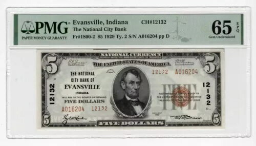 PMG 65EPQ 1929 Ty. II $5 ǥʽХ󥺥ӥΥʥʥ륷ƥ Ch. 12132