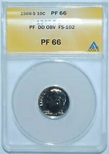 1968年 S ANACS PR66 FS-102 DDO ダブルダイ 