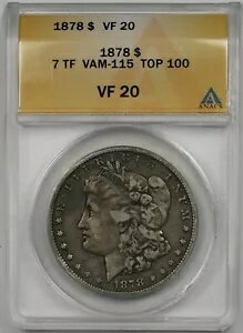 1878ǯ 7TF VAM-115 ȥå100 륬󡦥顼 $1 VF 20 ANACS