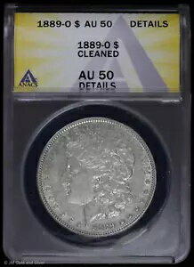 1889-O $1 Morgan Silver Dollar ANACS AU 50 Details商品について流通/非流通 流通額面 1ドルコイン モルガン組成 銀発行年 1889年打刻タイプ ビジネス純度 0.9鋳造所 ニューオーリンズ等級 AU 50製造国/地域 アメリカ合衆国修正アイテム番号認証 ANACS注意事項※以下の注意事項をご理解のうえ、ご購入ください■ 鑑定済みコイン・紙幣について各種コイン・紙幣の鑑定機関（NGC、PCGS、PMGなど）は、収集品の真贋鑑定およびグレーディングを行う専門機関です。鑑定後の商品は、専用ケース（スラブ）に封入され、状態を示すグレードが付与されます。■ グレードについてグレードはコイン・紙幣自体の状態を評価するものであり、ケース自体の品質や状態を保証するものではありません。製造・輸送時の影響により、以下のような状態が発生する場合がございます。- 軽微なスレ傷・拭き傷（特に光の角度で見えるもの）- ケース内部のホコリ・小さな異物（鑑定機関の検品基準を満たしている場合）- ラベルのズレ・わずかな傾きこれらは鑑定機関の基準内であり、返品・交換の対象とはなりませんのでご了承ください。■ ラベルの種類について各鑑定機関では、コイン・紙幣の状態や鑑定の結果に応じて異なるラベルが付与されます。- 通常ラベル（Standard/Regular）：一般的なグレード付き鑑定済みコイン・紙幣- オーセンティック（Authentic）：グレードなしで真贋のみ保証- 詳細グレード（Details）：クリーニング跡やエッジのダメージがあるが本物と認定- 特別ラベル（Special Label）：記念版や特定のデザインの限定ラベル - 例：NGC「Early Releases」「First Releases」、PCGS「First Strike」 などグレードやラベルの種類は、商品画像および説明文をご確認のうえ、ご購入ください。■ 在庫状況について当店の商品は海外から取り寄せております。ご購入のタイミングによっては在庫切れとなる場合がございます。その際はご連絡のうえ、ご注文をキャンセルさせていただく場合がございますので、あらかじめご了承ください。■ ご注文後のキャンセルについてご注文と同時に商品のお取り寄せを開始するため、お客様都合によるキャンセルは承っておりません。■ 配送についてお届けまでに通常2〜3週間ほどかかります。海外の祝日や天候、税関手続きにより通常より配送が遅れる可能性がございます。■ 保証について商品説明に英語で「保証（warranty）」と記載があっても、日本国内では適用されませんのでご了承ください。 当店では、商品到着後7日以内の初期不良に限り、対応させていただきます。 （返品規約の詳細については、楽天市場内の会社概要欄下部をご参照ください。）■ 商品の色・素材感について撮影環境やモニター設定により、実際の商品と色味や質感が異なる場合がございます。■ 価格変動について希少性の高い商品は市場価格の変動により、追加料金をお願いする場合がございます。追加料金に同意いただけない場合には、ご注文のキャンセルが可能ですので、ご安心ください。■ その他サービスについて海外製品の輸入代行も承っております。ショップに掲載されていない商品でもお探し可能ですので、お気軽にご相談ください。尚、業者販売（業販）や複数購入の場合、割引対応も可能です。ご希望の方はお問い合わせください。