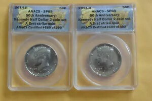2014 P&D ケネディ 50c 2 コイン セット 
