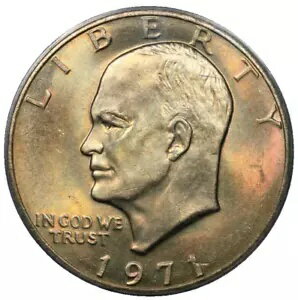 1971 アイゼンハワー ドル ANACS MS-65 モンスター トーン 両面トーニング アイク コイン