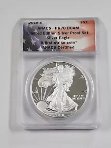 2018 S シルバー イーグル ANACS PR70DCAM 