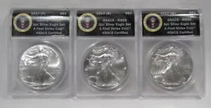 2017-P、S、W ANACS MS69 3 ピース シルバ