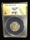 1917 スタンディング リバティ クォーター VAR 1 ANACS AU 58 FH *フルヘッド*