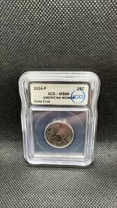 2024-P アメリカン レディース クォーター セリア クルーズ ICG MS66 グレード 25C コイン