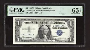 1957B $1 1621 (VA ֥å) - PMG 65 EPQ