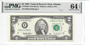 1995 $2 FRN ȥ 꺤 FD ֥å PMG 64 EPQ Choice ̤ή