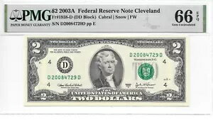 2003A ꡼֥ $2 FRN 꺤 DD ֥å PMG 66 EPQ  ̤ή