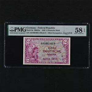 1948 ɥ - Ϣˮ¹ 2 ɥĥޥ륯ԥå #3a PMG 58 EPQ Choice UNC