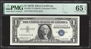 1957B $1 1621 (VA ֥å) - PMG 65 EPQ