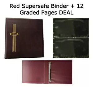 アルバム 認定等級紙幣 PMG PCGS 紙幣 12 ページ レッド バインダー