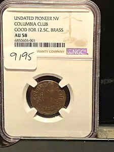 #A9195、V レア トークン ナイ シティ ネバダ パイオニア コロンビア クラブ NGC AU58 2 既知
