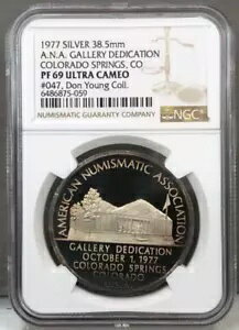1977 ANA ギャラリーデディケーション シルバーメダル NGC PF69 UCAM~ Ex.ドン・ヤング・コレクション