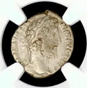 ローマ帝国コモドゥス AD 177-192 シルバー デナリウス グラディエーター NGC VF 4/5-3/5 かなり