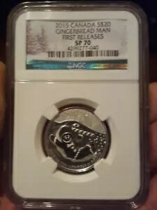 2015 カナダ NGC が初リリース SP70 シルバー ジンジャーブレッドマン S$20!