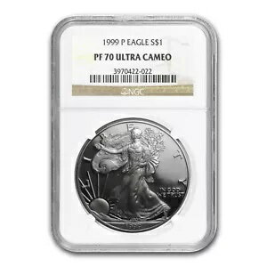 1999-P プルーフ アメリカン シルバー イーグル PF-70 NGC(3)