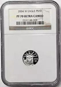 2004 W P$10 1/10 オンス アメリカン イーグル プラチナ プルーフ NGC PF70