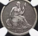 1837 ノー スターズ シーテッド ダイム NGC CHOICE VF 20 素敵でオリジナルの多彩な色合い