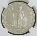 イギリス: エドワード 7 世貿易ドル 1908-B UNC 詳細 (クリーニング済み) NGC。(3)