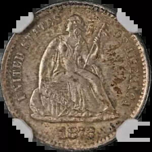 1872-S Seated Liberty Half Dime S Below Bow NGC 