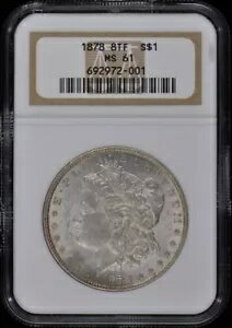 1878 8TF モルガン ドル S$1 NGC MS61