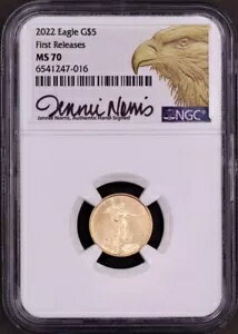 2022 $5 1/10 オンス ゴールド アメリカ